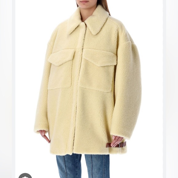 Isabel Marant Belinda Sherpa Coat size 38 Cream NWT - Picture 9 of 10